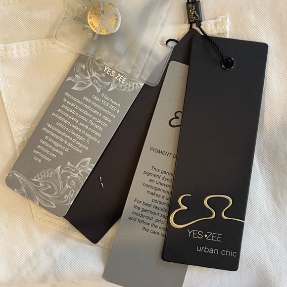 YES ZEE White Capris Pants Ladies Size 31 - Picture 5 of 8